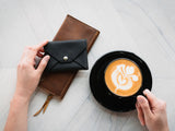 The Leather Phone Wallet in Rustic Red Kodiak Leather