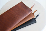 The Leather Phone Wallet in Rustic Red Kodiak Leather