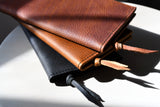 The Leather Phone Wallet in Rustic Red Kodiak Leather
