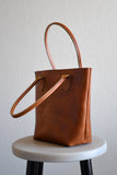 Leather Market Tote Bag in Aged Whiskey Horween Leather