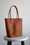 Leather Market Tote Bag in Wild Honey Kodiak Leather