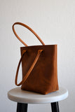 Leather Market Tote Bag in Wild Honey Kodiak Leather