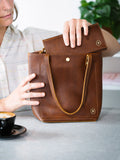 The Leather Phone Wallet in Rustic Red Kodiak Leather