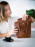 The Leather Phone Wallet in Aged Whiskey Horween Leather